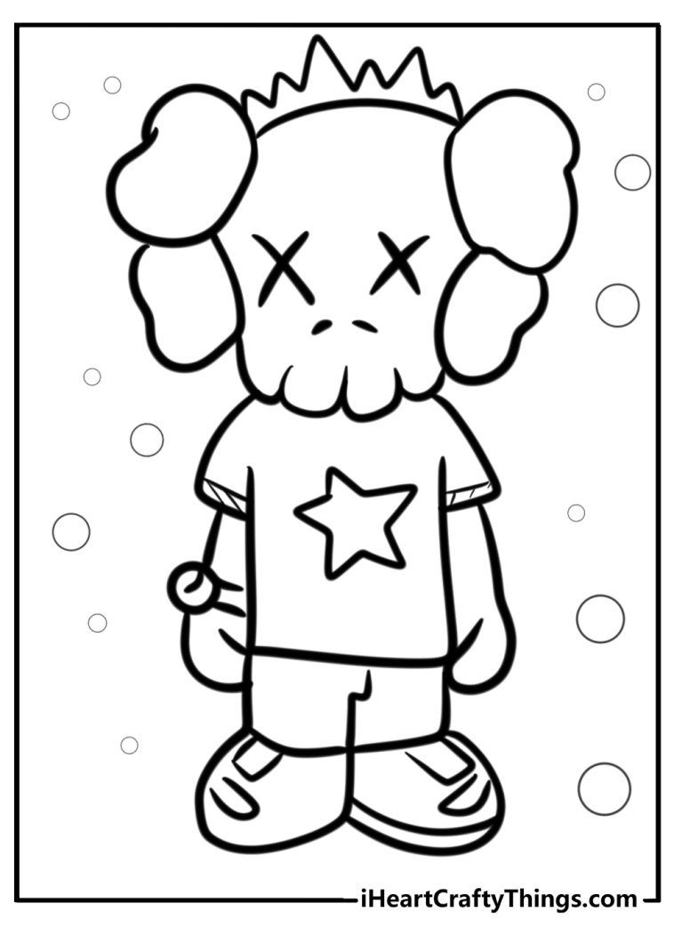 25 Kaws Coloring Pages (100% Free To Printables To Download)