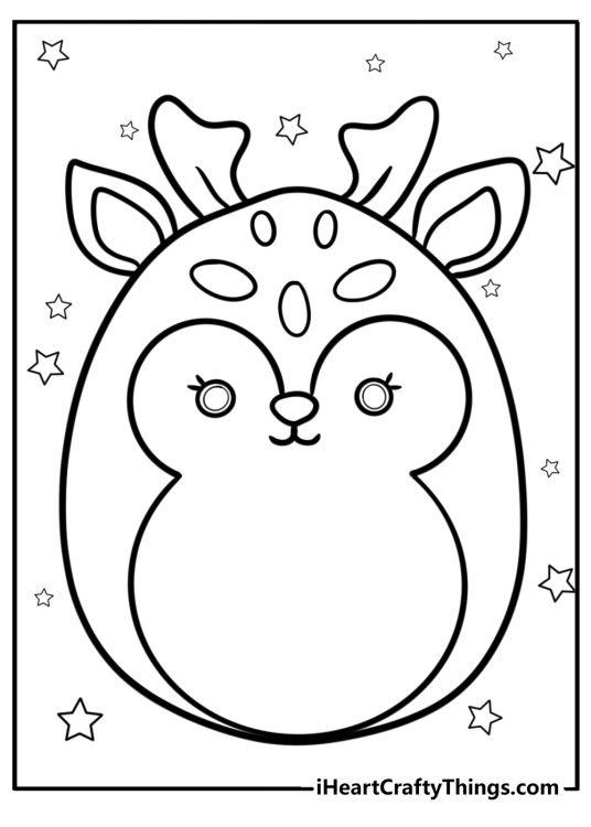Dawn the fawn squishmallow free printable coloring sheet