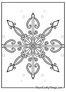 Snowflake coloring page