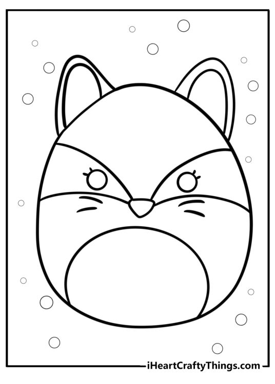 Fifi the fox squishmallow free printable coloring page