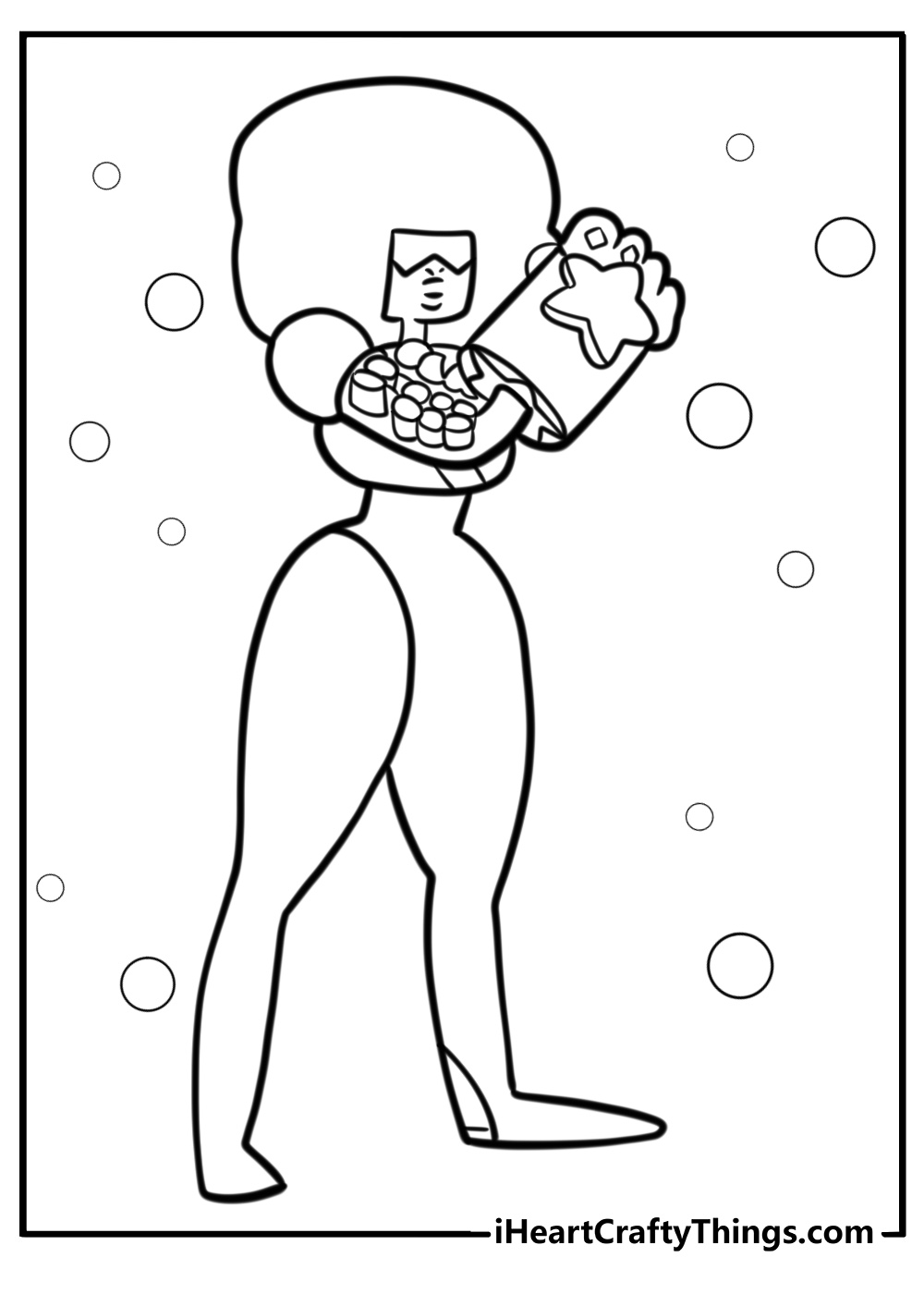 Garnet using her gauntlets free steven universe coloring page pdf