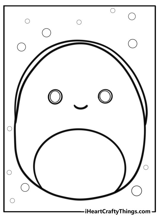 Henry the turtle squishmallow free printable coloring page