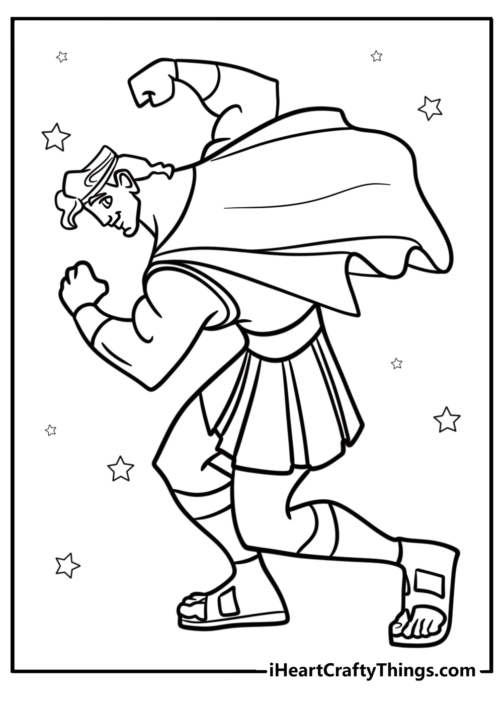 Hercules showing his strength Disney coloring page