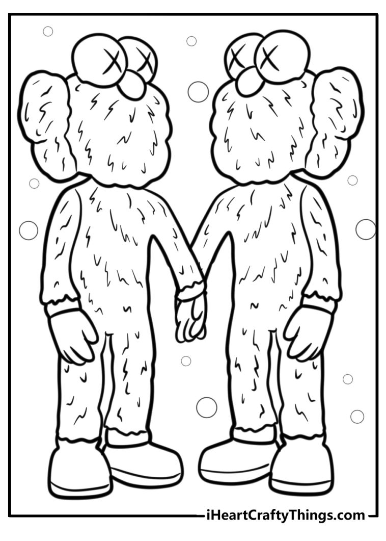 25 Kaws Coloring Pages (100% Free To Printables To Download)