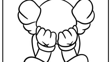 Kaws coloring pages