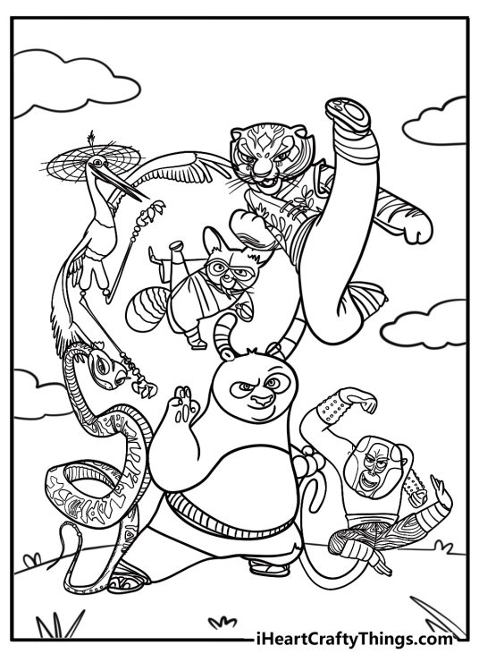 Kung fu panda coloring pages
