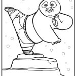 Kung fu panda po kicking in action fun printable coloring sheet