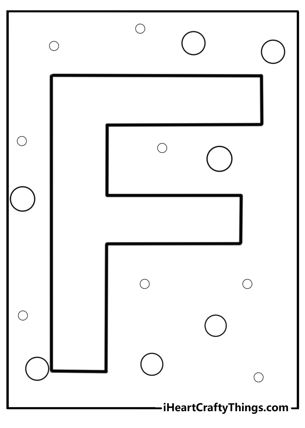 Letter f coloring pages