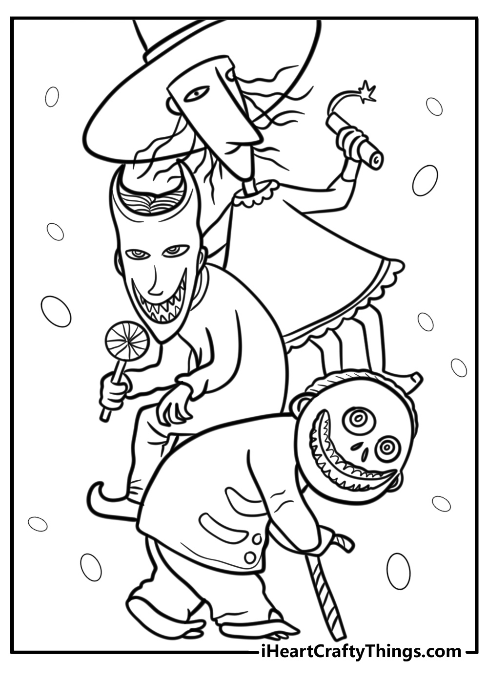 Lock shock and barrel detailed coloring sheet