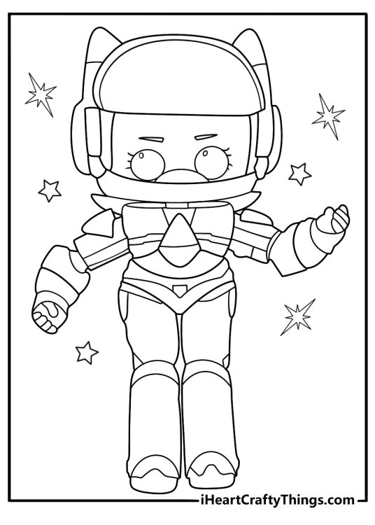 lol surprise doll astronaut suit floating near planets detailed coloring page pdf