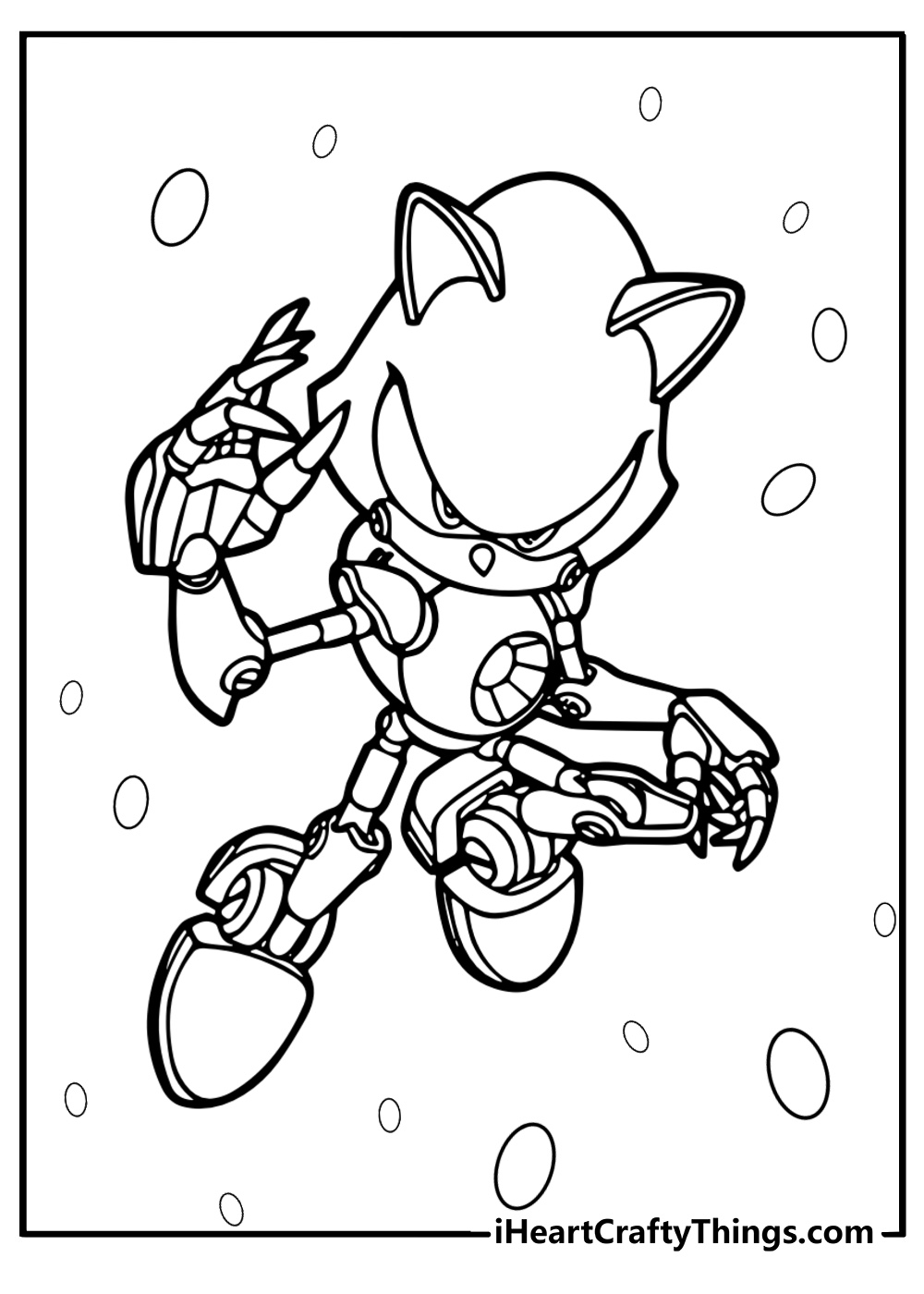 Meta sonic coloring pages