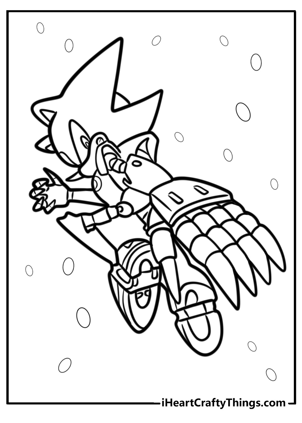 Metal sonic ready to attack fun coloring sheet