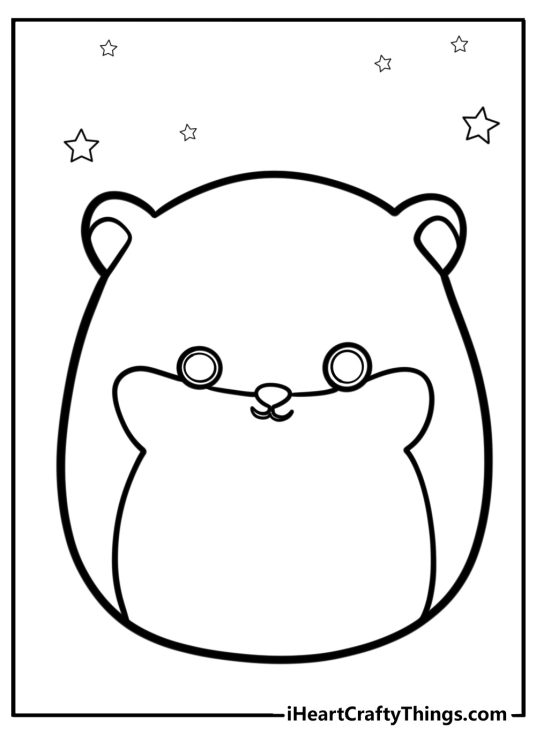 Misty the mouse squishmallow adorable coloring sheet to print