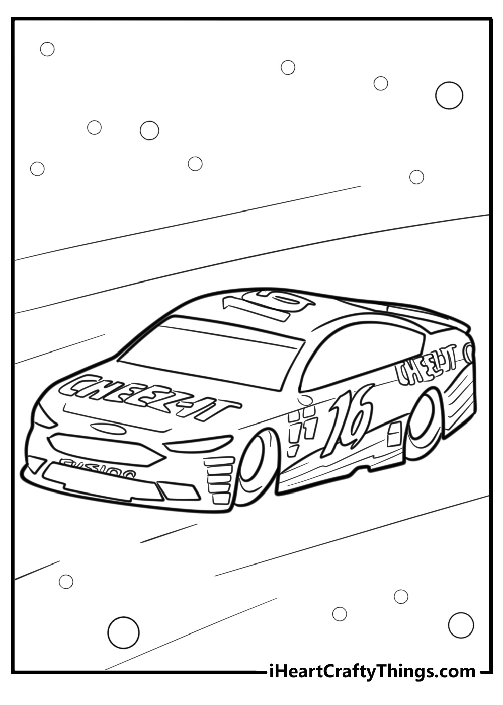 Nascar coloring pages