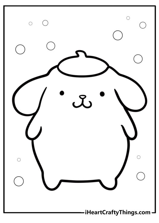 Pompompurin coloring pages
