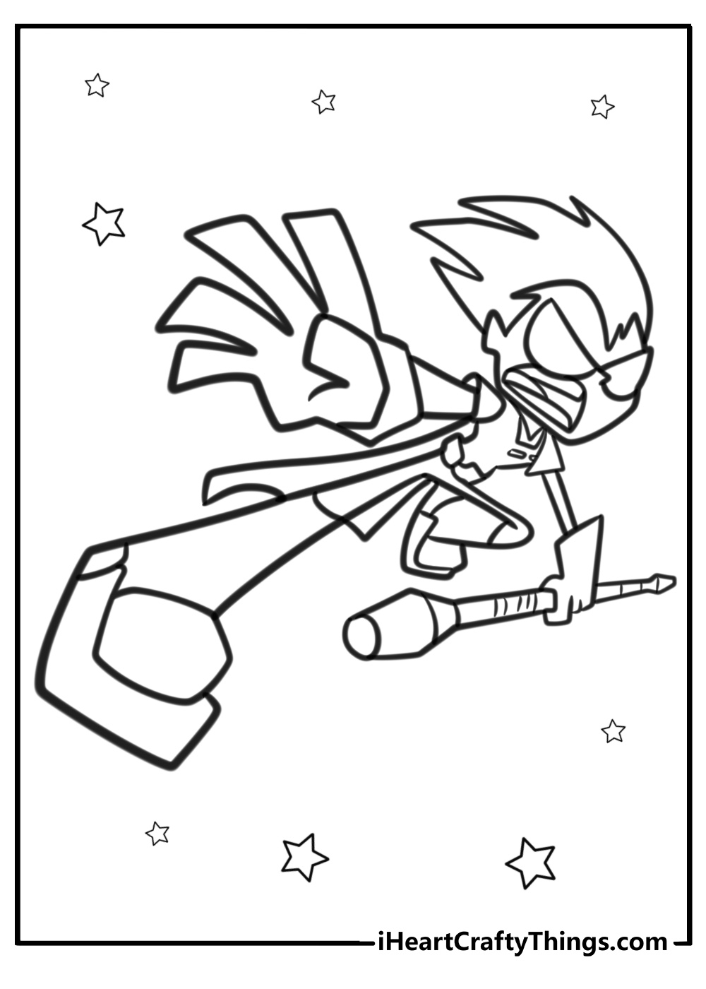 Robin showing off his moves detailed coloring sheet