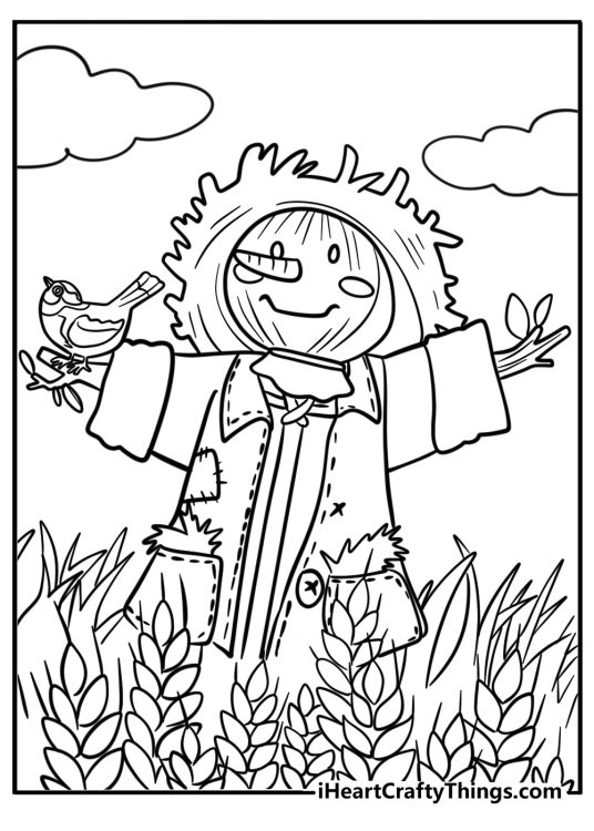 20 Scarecrow Coloring Pages