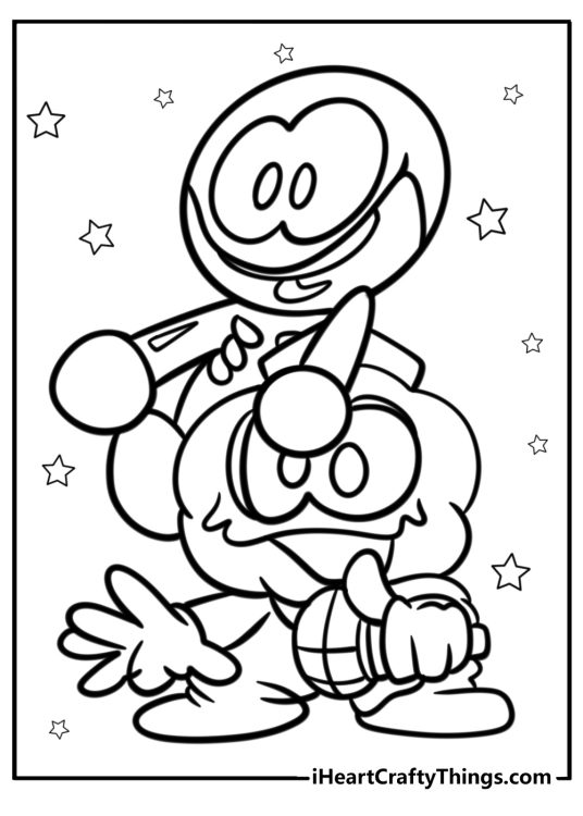 Skid and pump dancing in friday night funkin detailed coloring sheet
