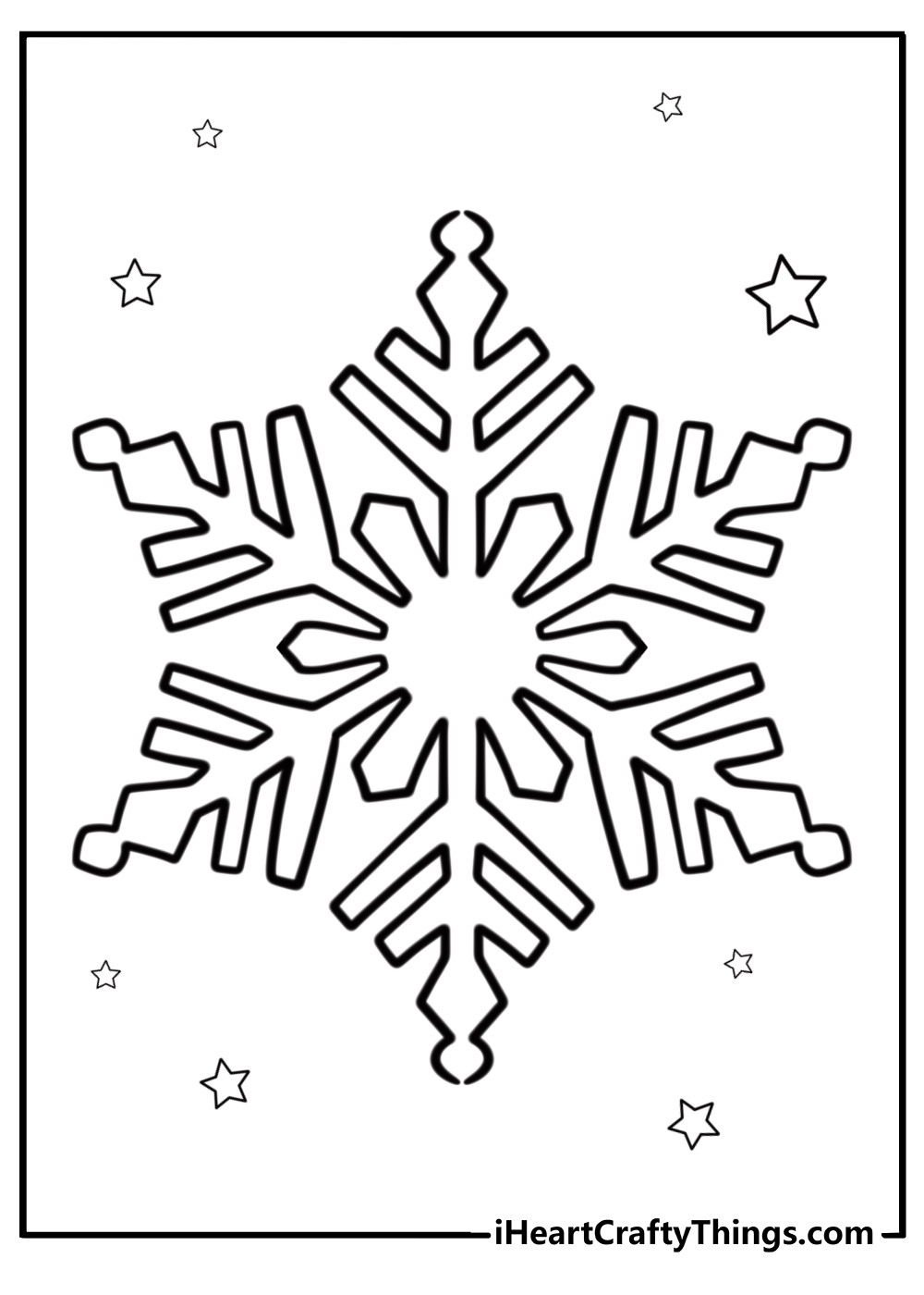 Snowflake design for all ages detailed coloring sheet