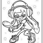 Splatoon character coloring page