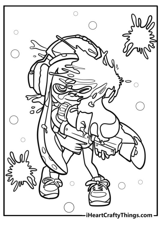 Splatoon coloring page