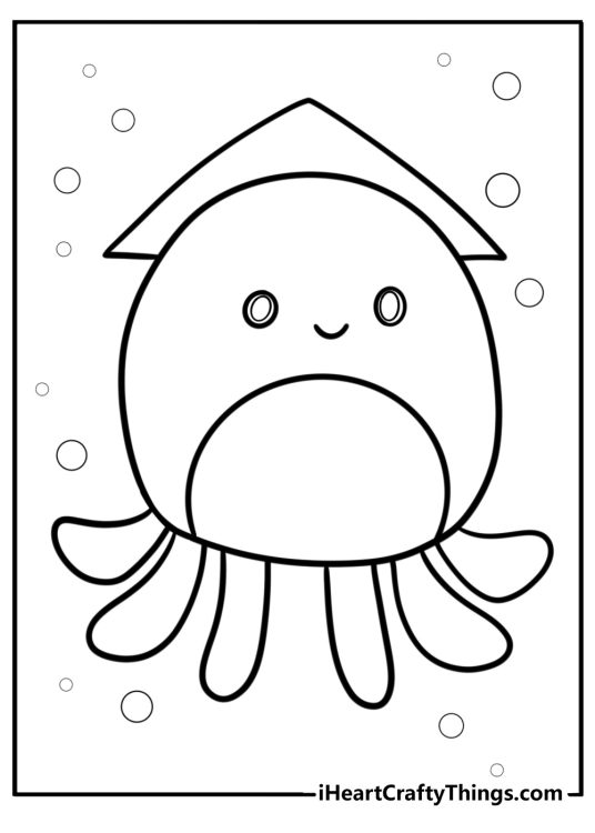 Stacy the squid squishmallow free ocean themed coloring sheet
