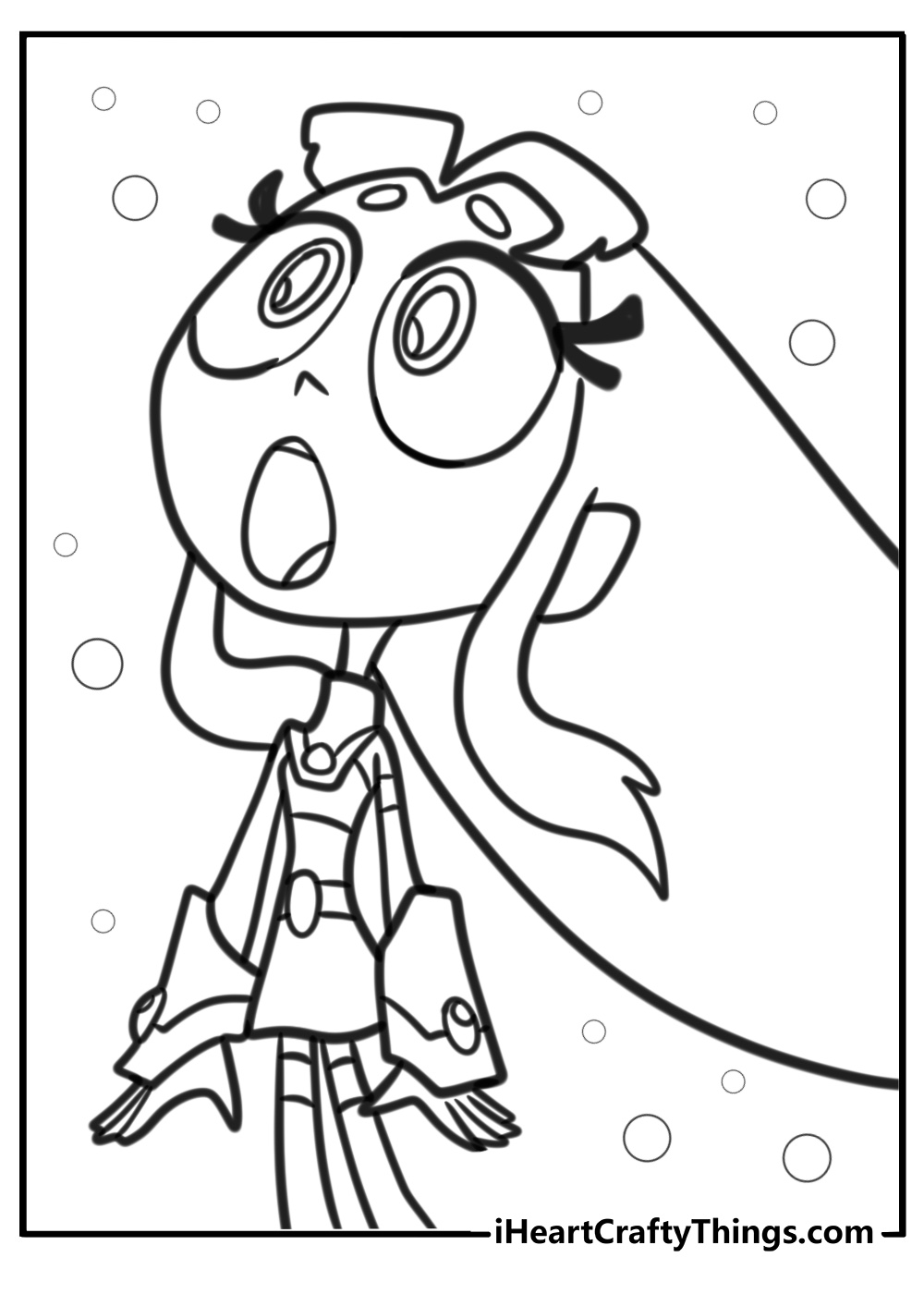 Starfire looking curious fun teen titans go coloring sheet