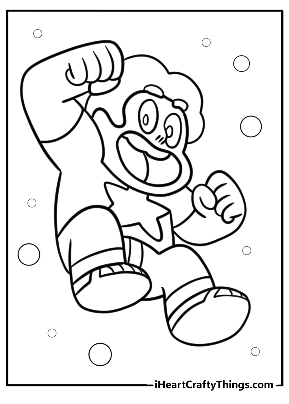 Steven universe jumping with joy fun coloring sheet