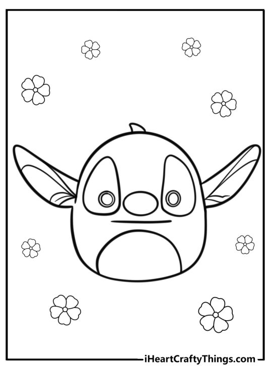 Stitch squishmallow coloring pages