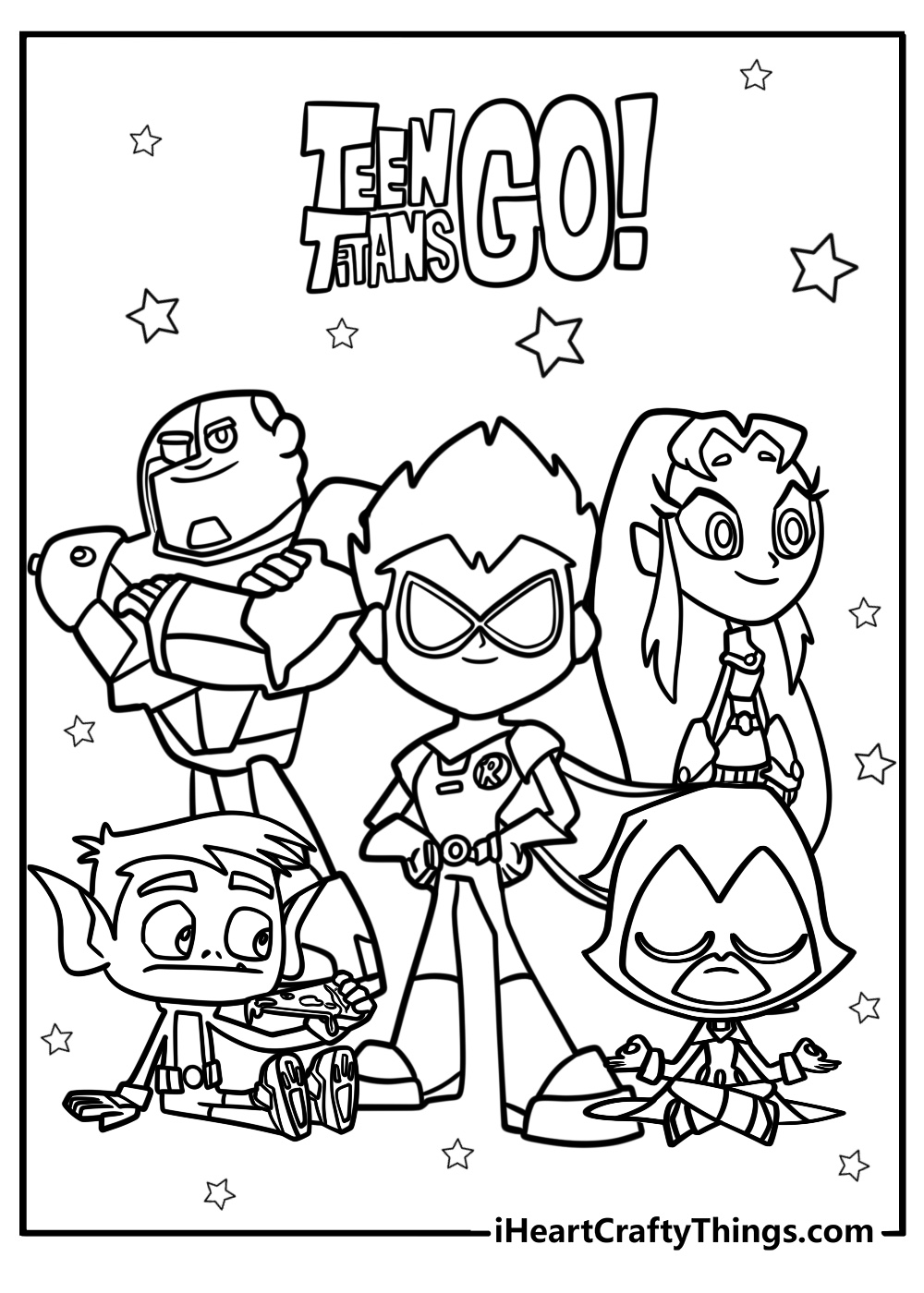 Teen titans go coloring pages