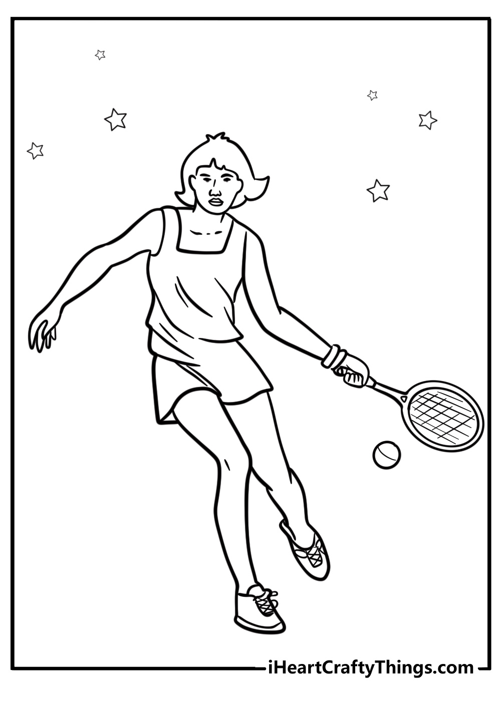 Tennis player serving at olympic match coloring page