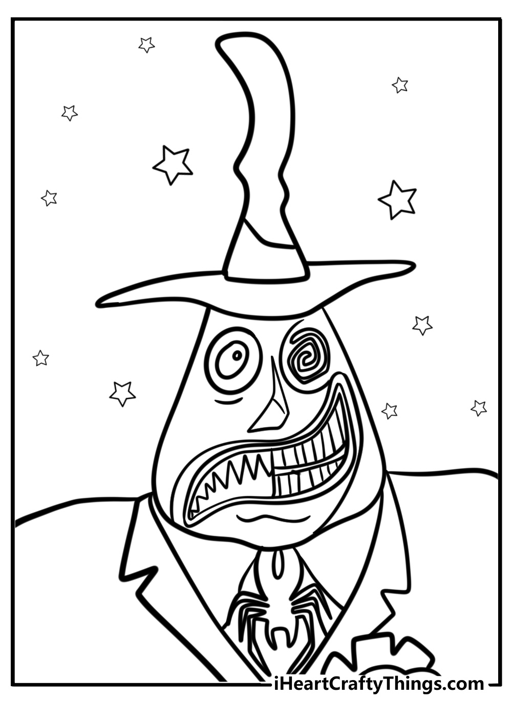 The mayor with his two faces printable coloring page