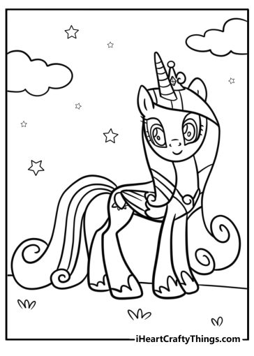 Twilight sparkle as a princess coloring page