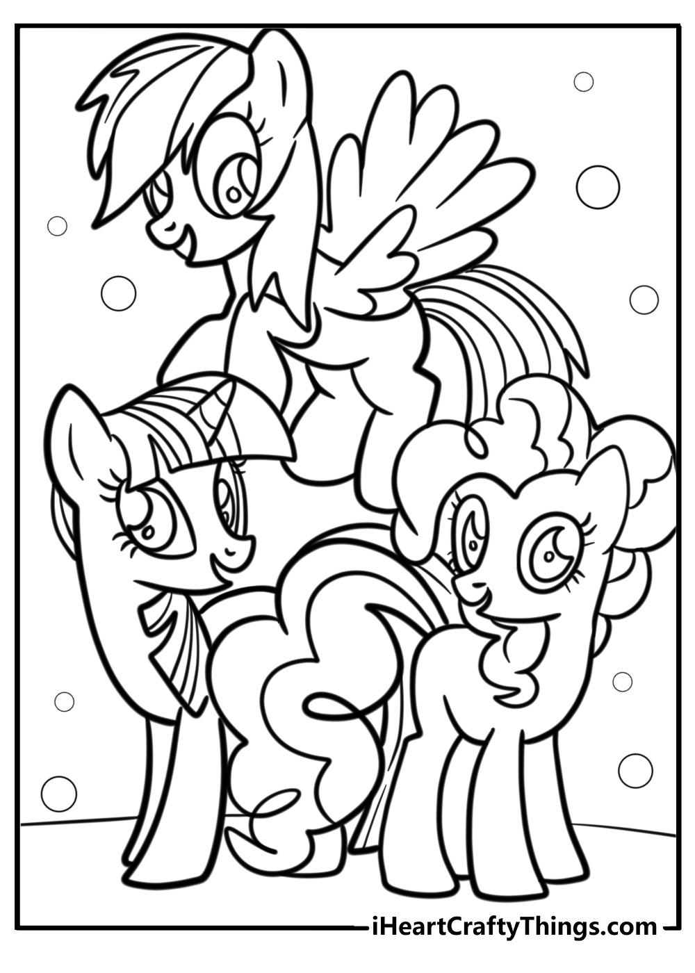 Twilight sparkle with her friends coloring page