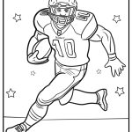 Tyreek hill celebrating a touchdown fun printable coloring sheet