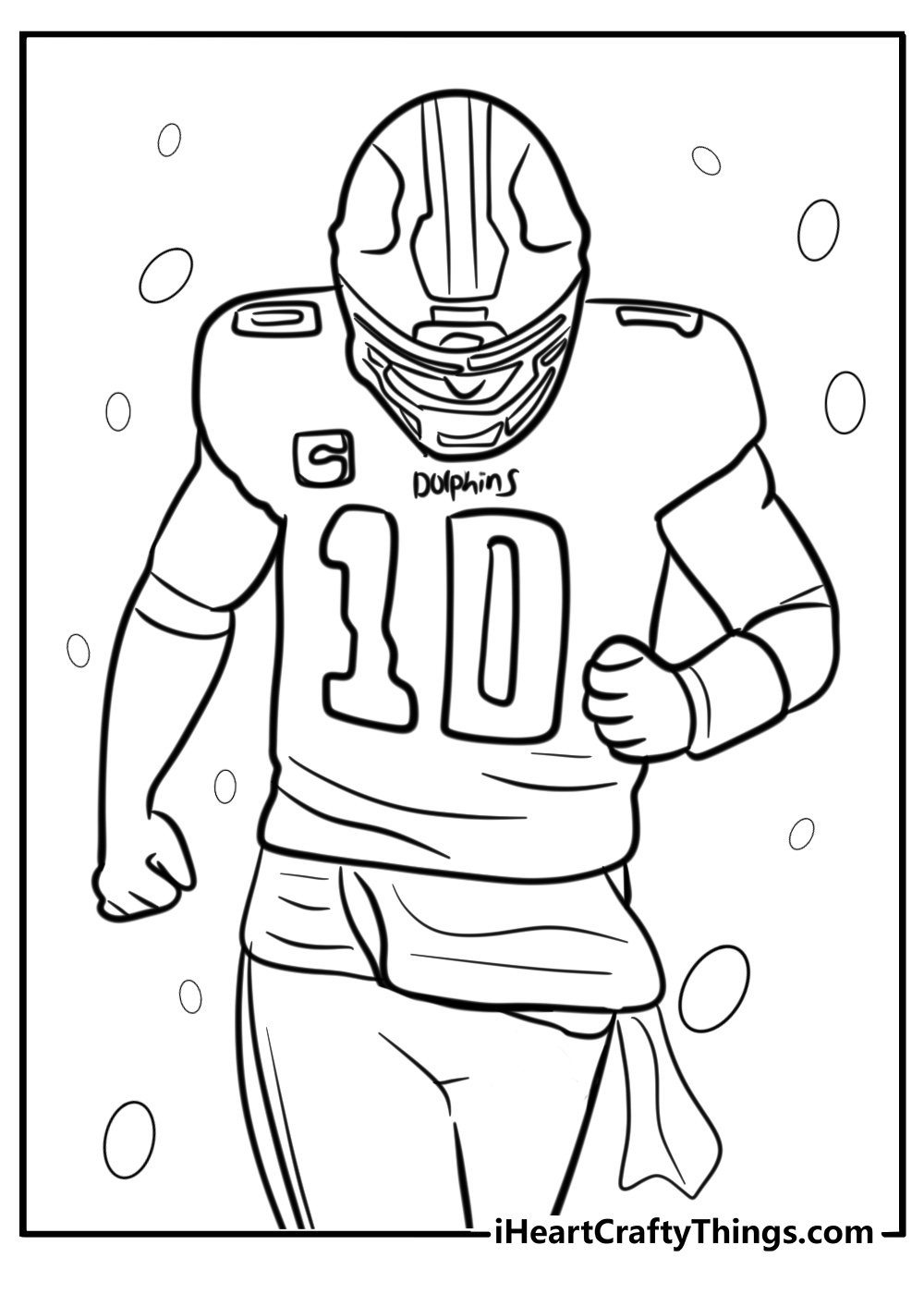 Tyreek hill during a pre game warm up coloring page