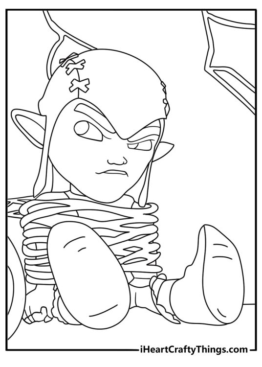 A web trap catches Green Goblin in this fun Spidey coloring page