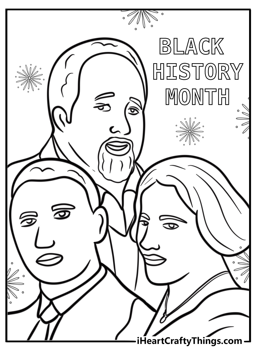 Celebrating black inventors and their contributions detailed coloring sheet