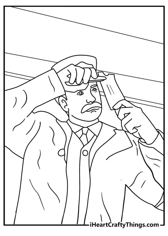 Conductor punching tickets in the aisle Polar Express printable for kids