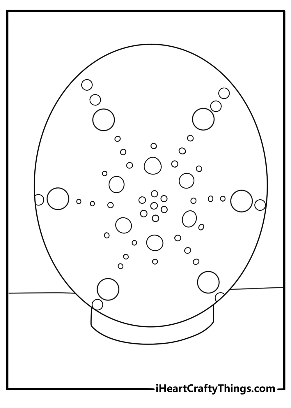 Lace pattern Easter egg delicate coloring sheet printable