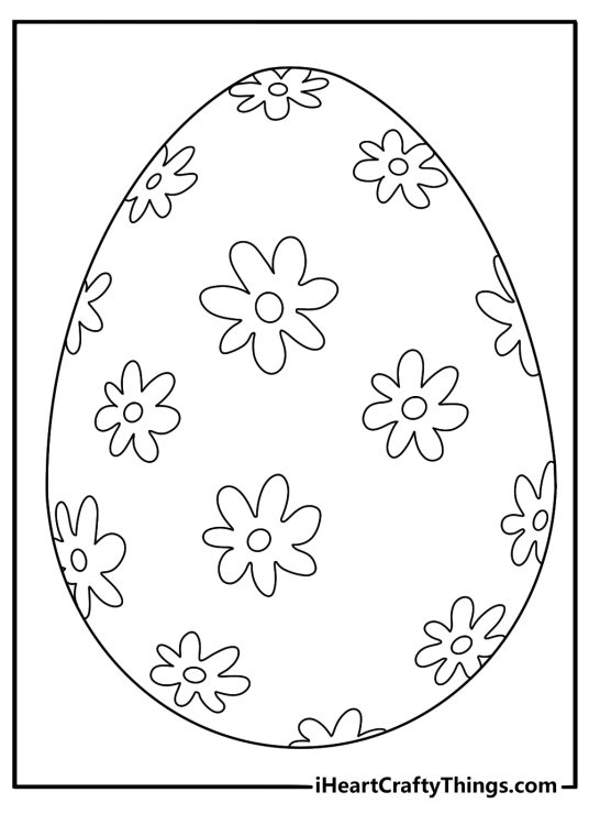 Patterned Easter Eggs to Color