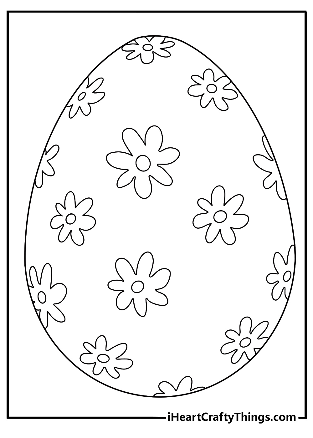 Patterned Easter Eggs to Color