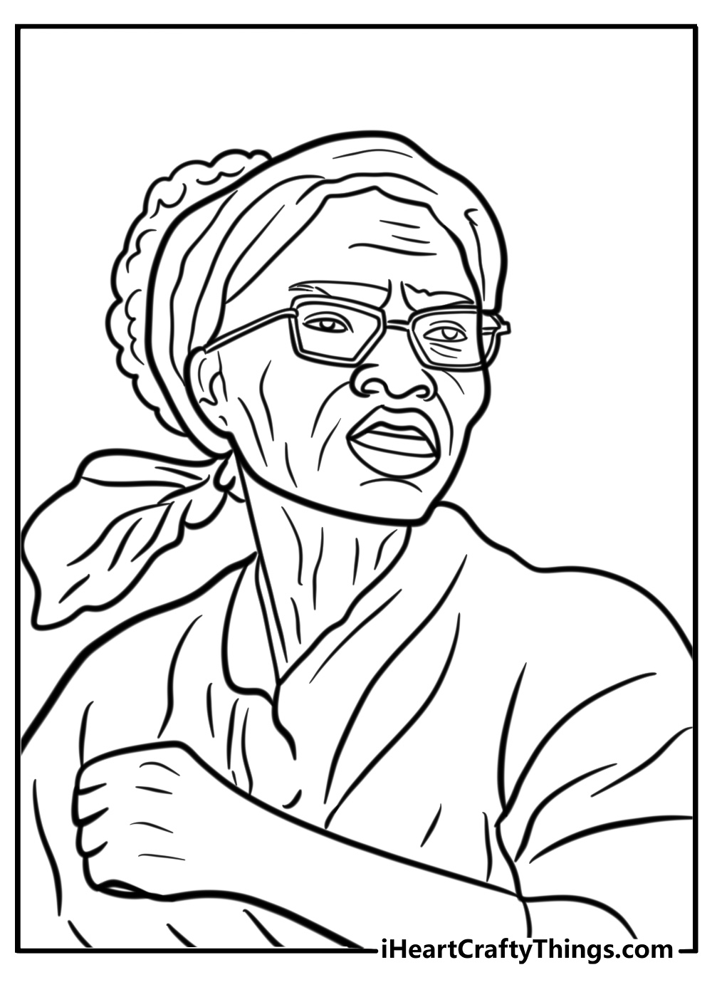 Sojourner truth speaking for womens rights printable coloring page