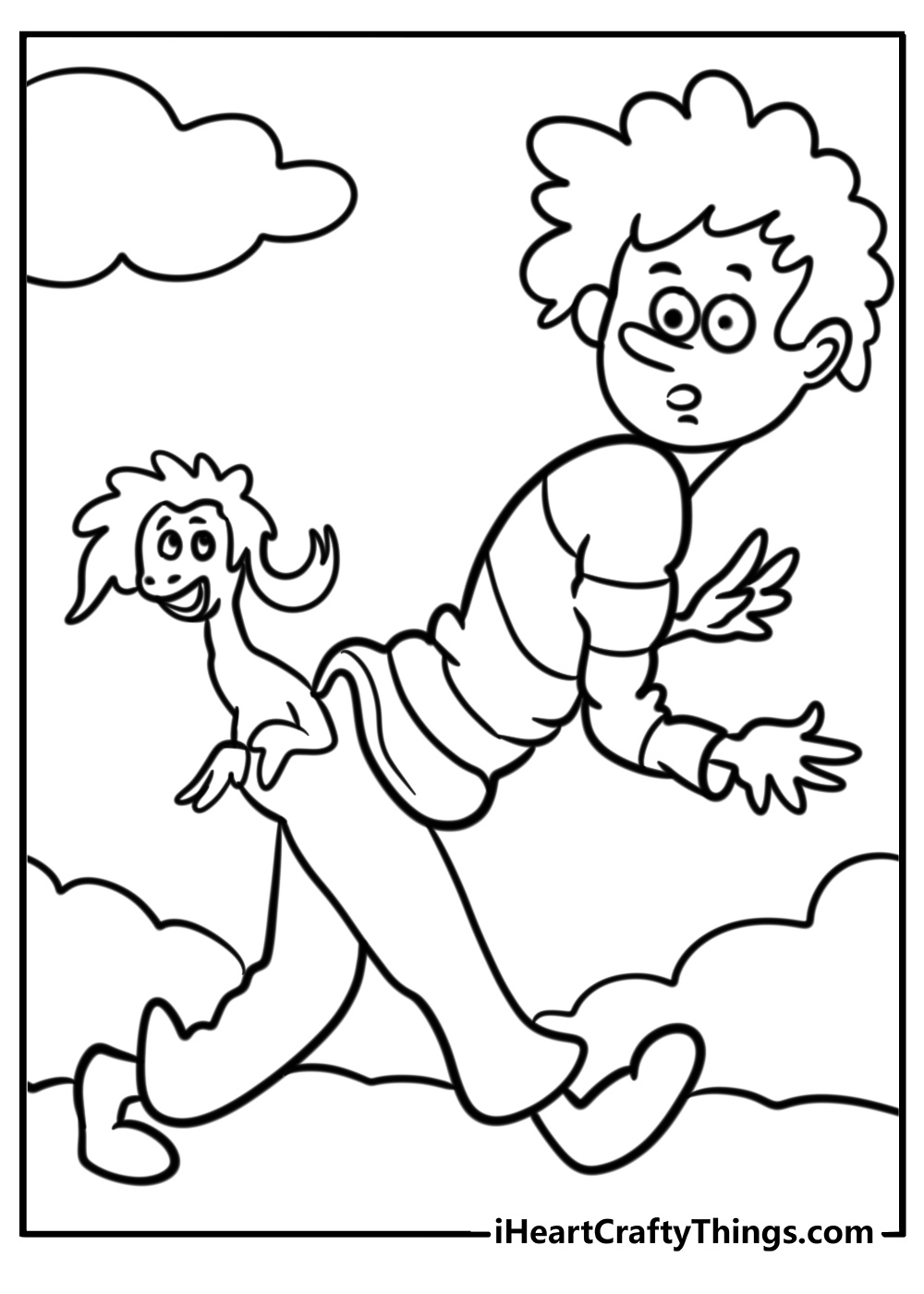 A wocket popping out of a pocket detailed seuss coloring page pdf