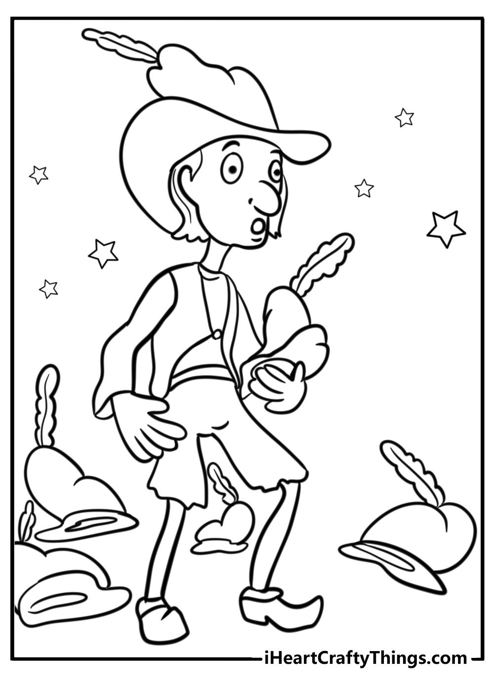 Bartholomew cubbins with many hats detailed free seuss coloring sheet pdf