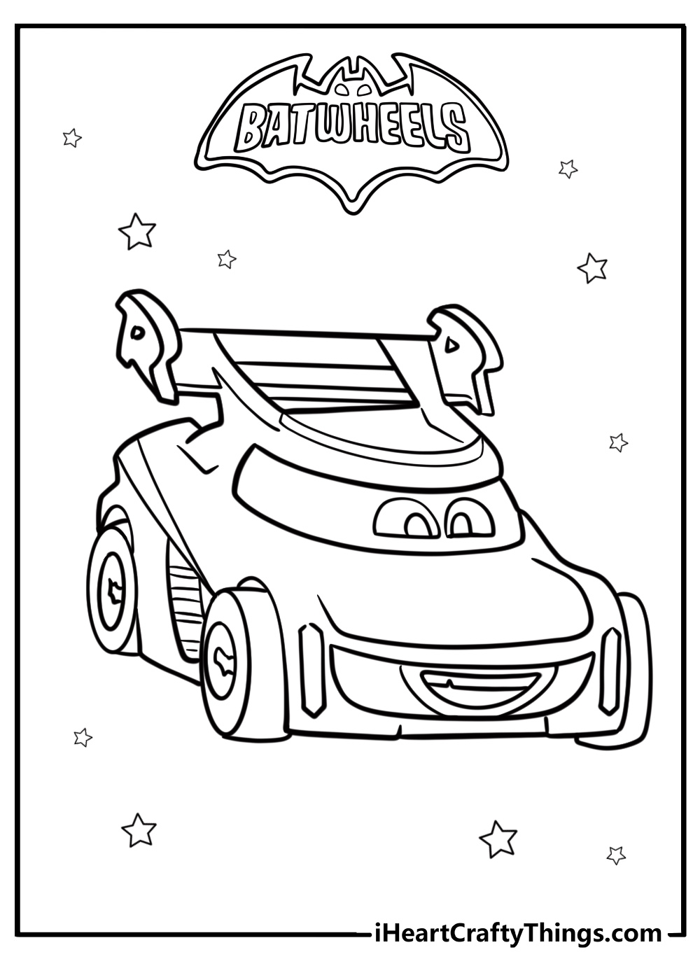 Batwheels robin's car ready to roll coloring page