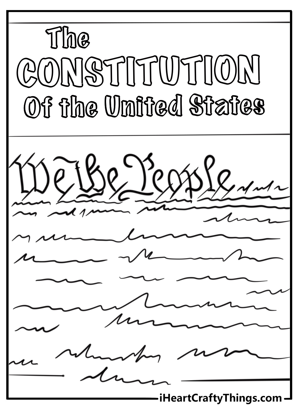 Historic documents from us history detailed coloring page