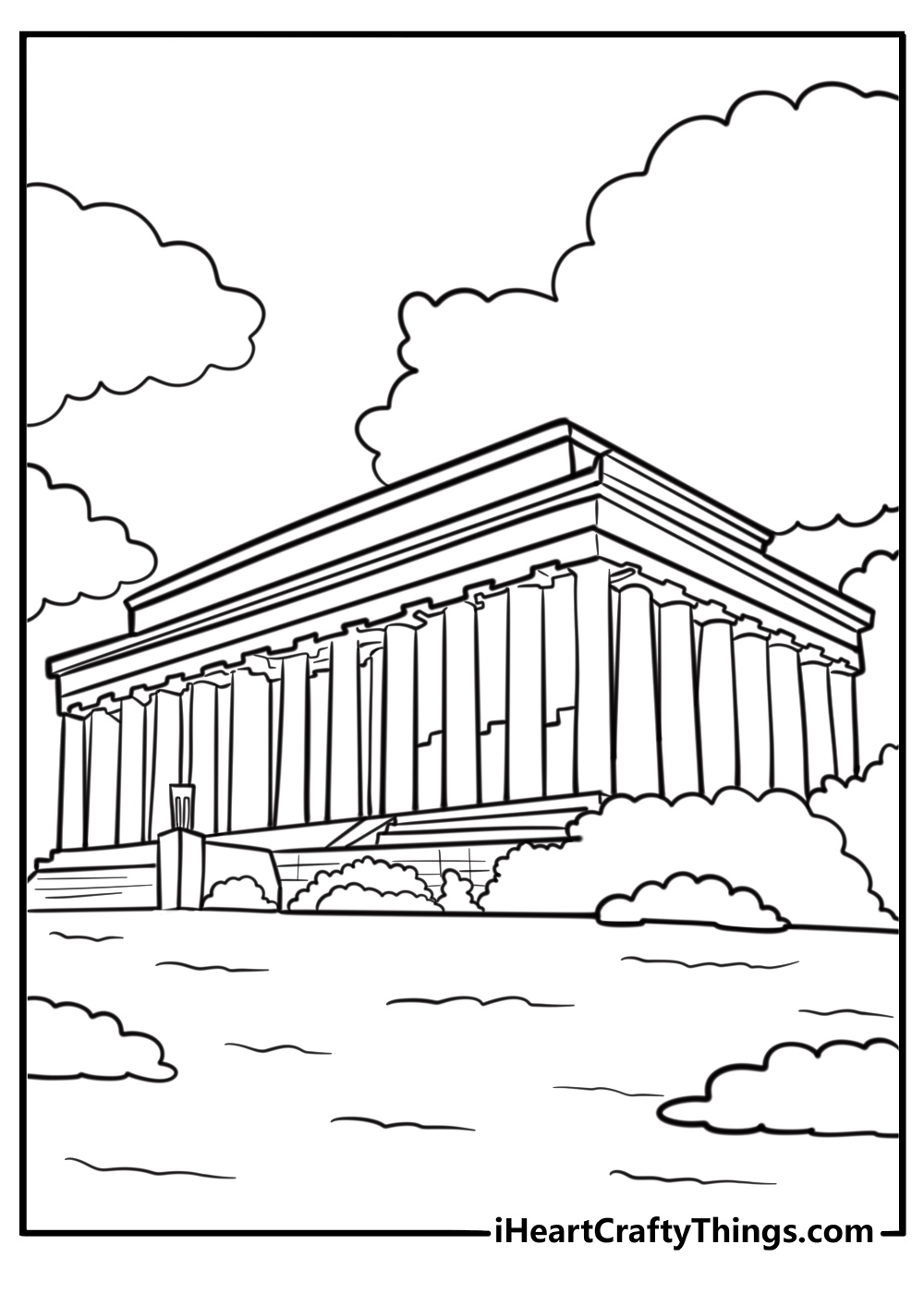 Lincoln Memorial in Washington DC coloring page