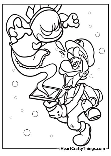 Luigi coloring pages