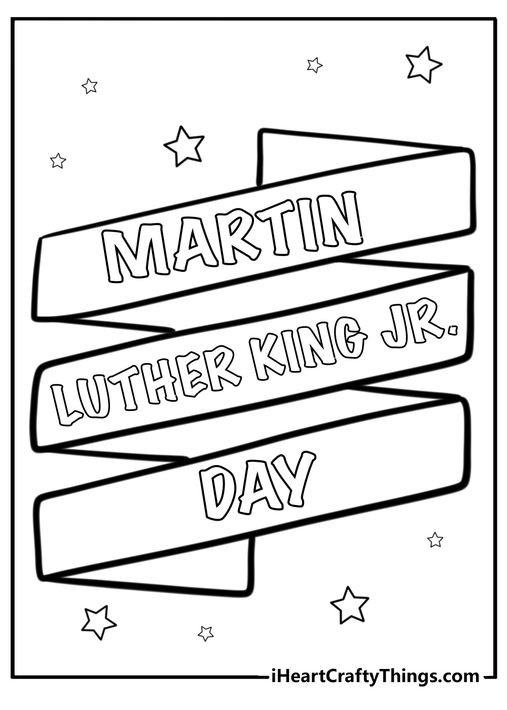 Martin luther king jr day celebration banner detailed coloring sheet